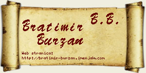 Bratimir Burzan vizit kartica